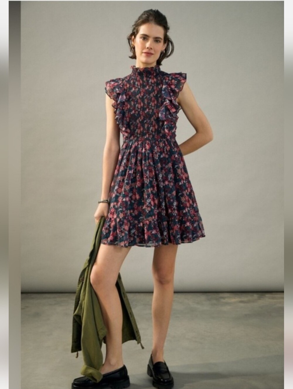 Anthropologie Ranna Gill Ruffled Dress SZ 1X